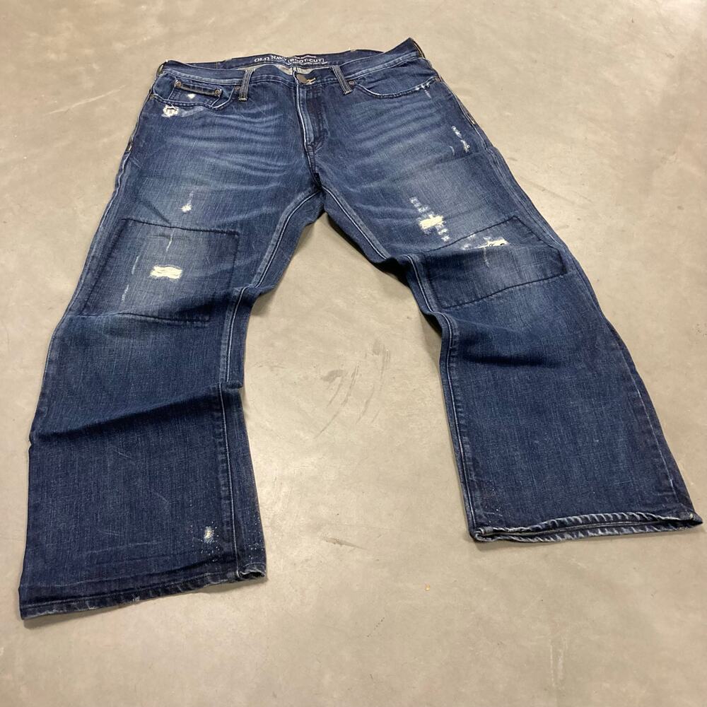Y2K old navy patchwork bootcut Jeans 36x27